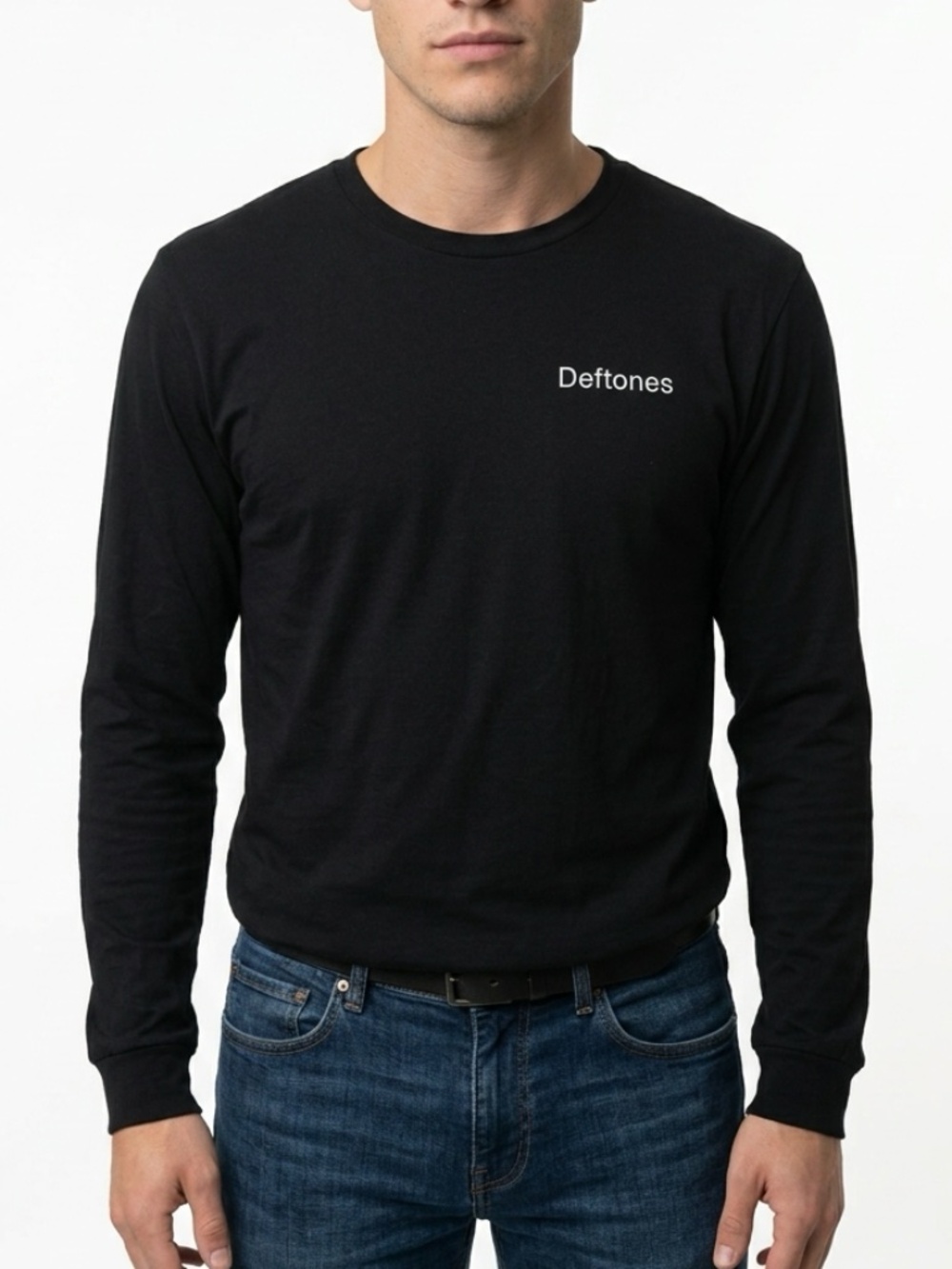DEFTONES • Black Long Sleeve Band Graphic Tee Shirt XL